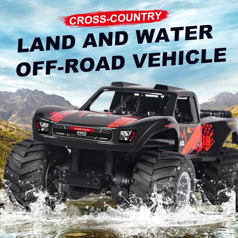 Rc Hobby Dump Truck - Amphibious RC Car 4WD, Waterproof Remote