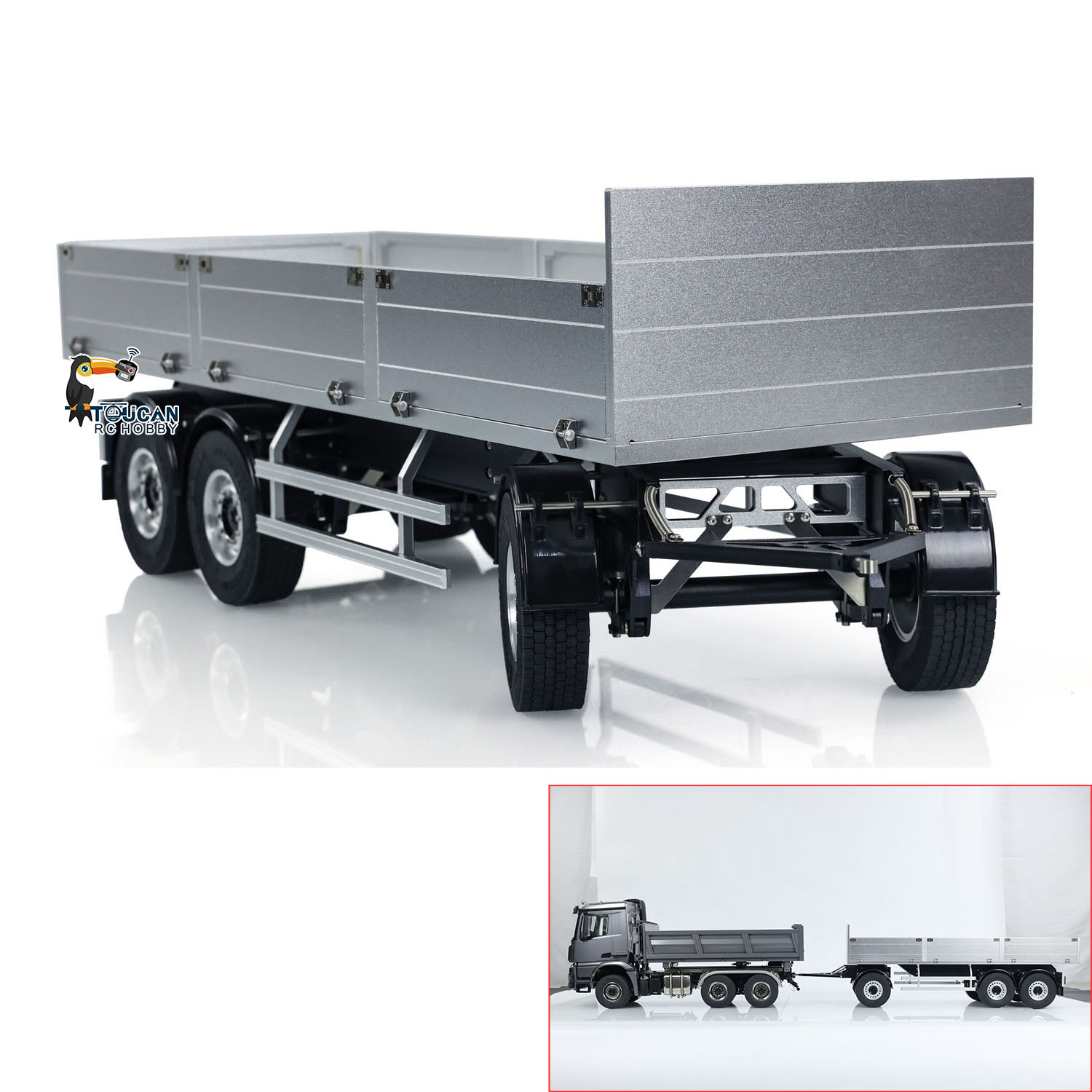 Rc Hobby Dump Truck - Degree 1/14 Metal 3 Axles Full
