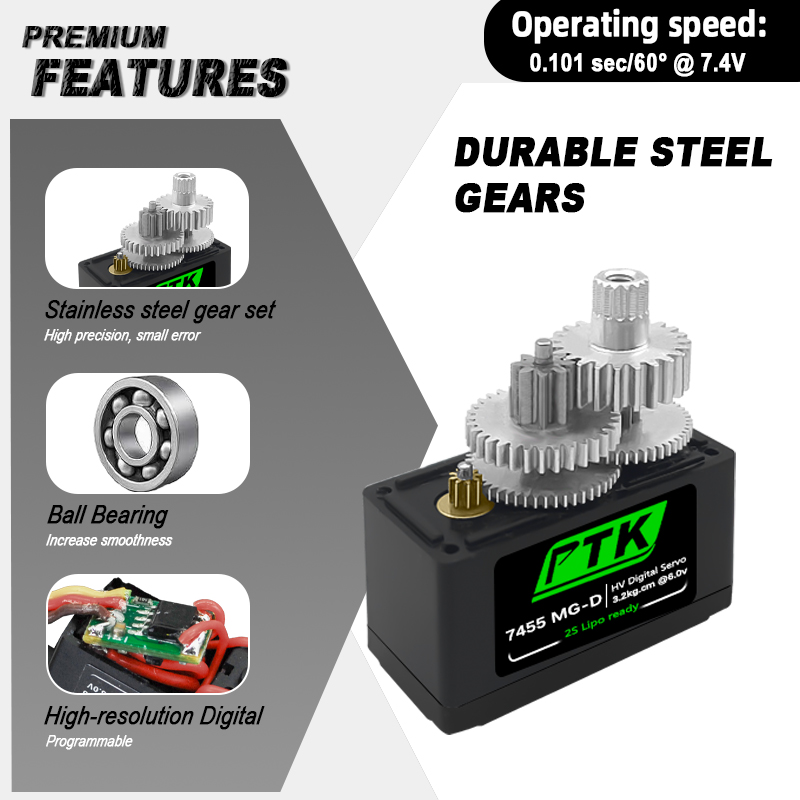 PTK 7455MG-D servo 12g Digital - Rc Hobby Shops reseña y precio