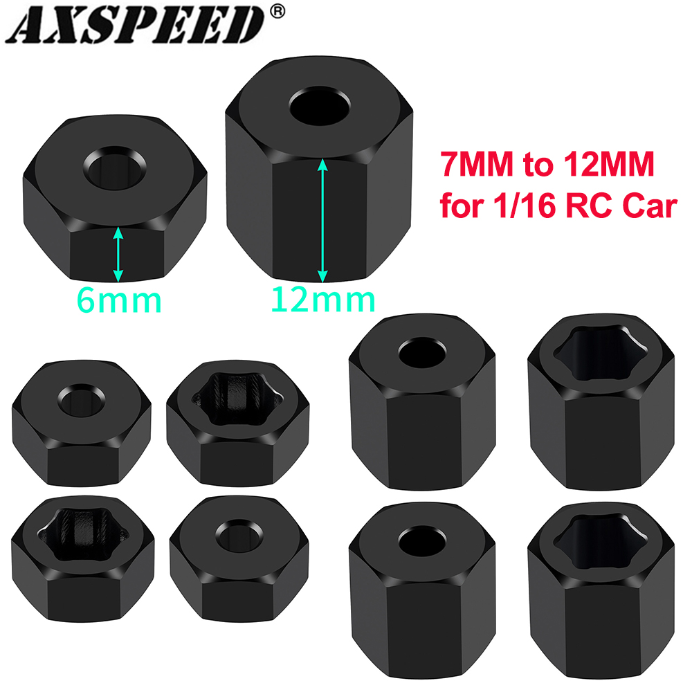 AXSPEED 4Pcs Aluminum 7mm to 1 - Wheel Hex Adapter reseña y precio
