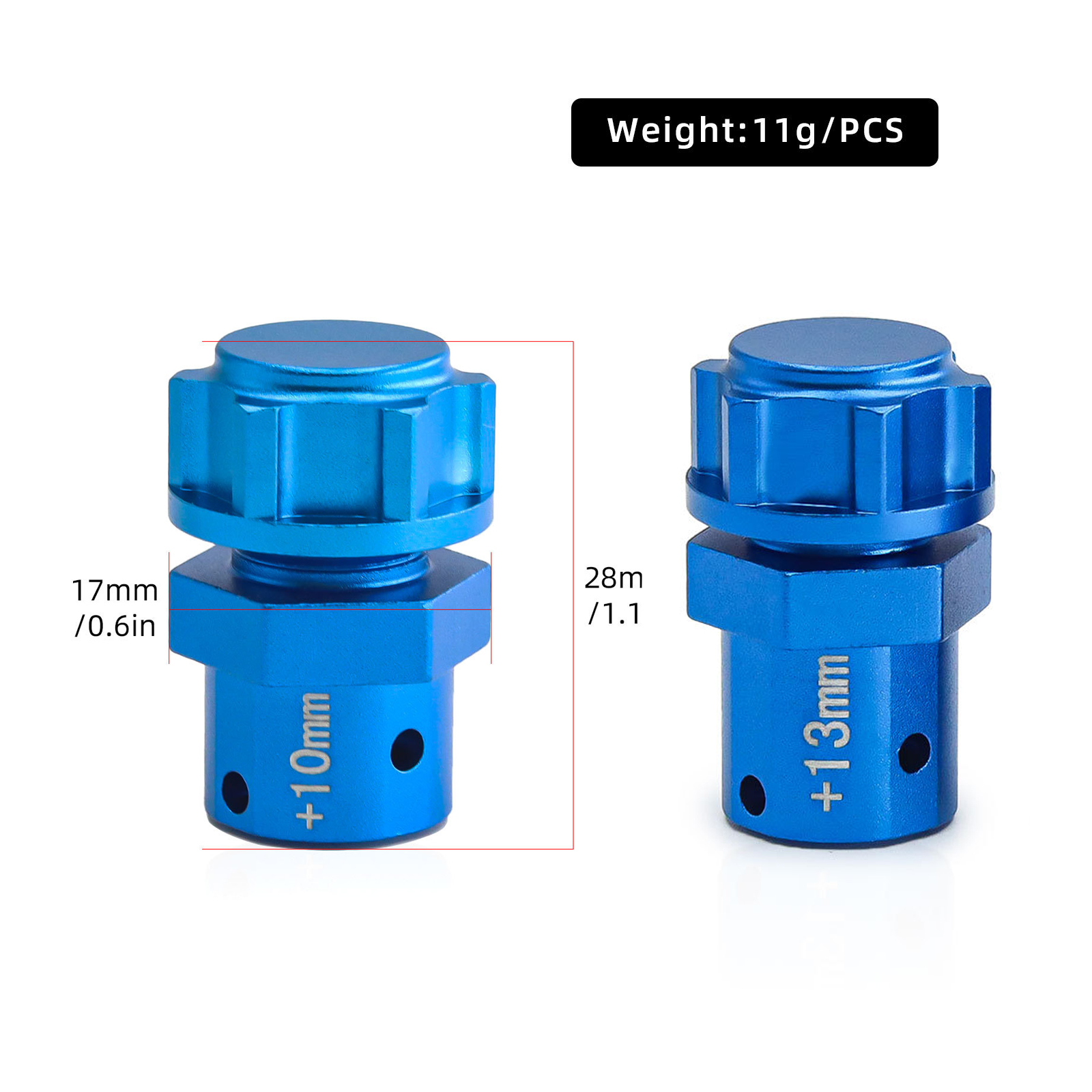 Aluminum 17mm Extended Wheel H - Wheel Hex Adapter reseña y precio