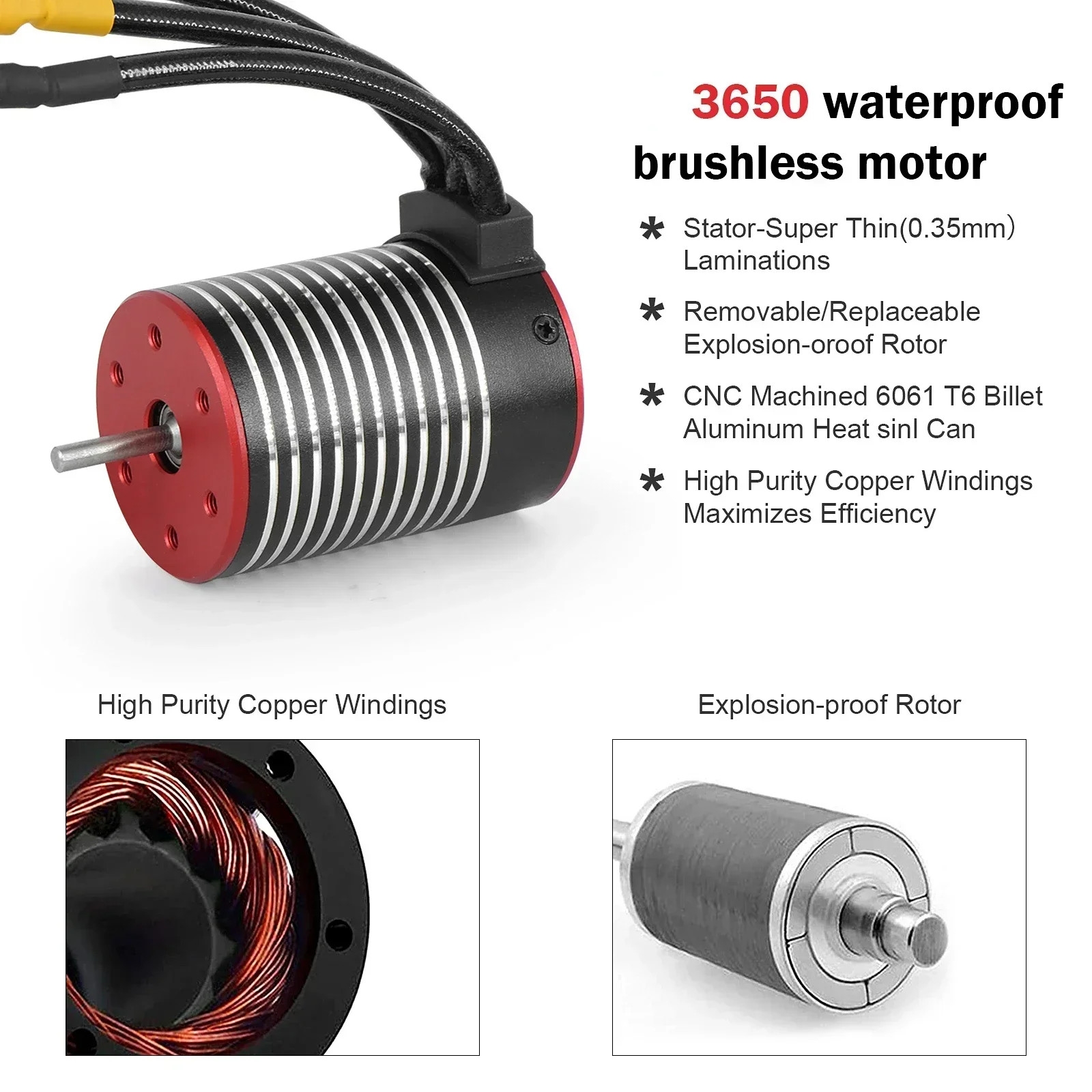 NEEBRC 2430 2435 2838 2847 365 - Brushless Motor 3650 reseña y precio