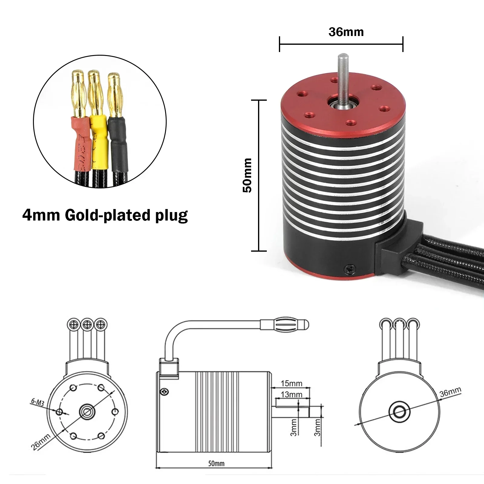 NEEBRC 2430 2435 2838 2847 365 - Brushless Motor 3650 reseña y precio
