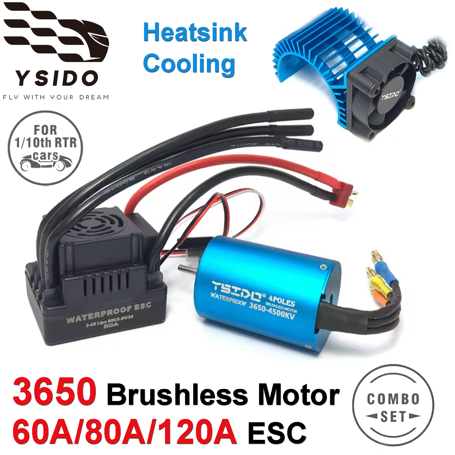 YSIDO 3650 Brushless Motor 60A - Brushless Motor 3650 reseña y precio
