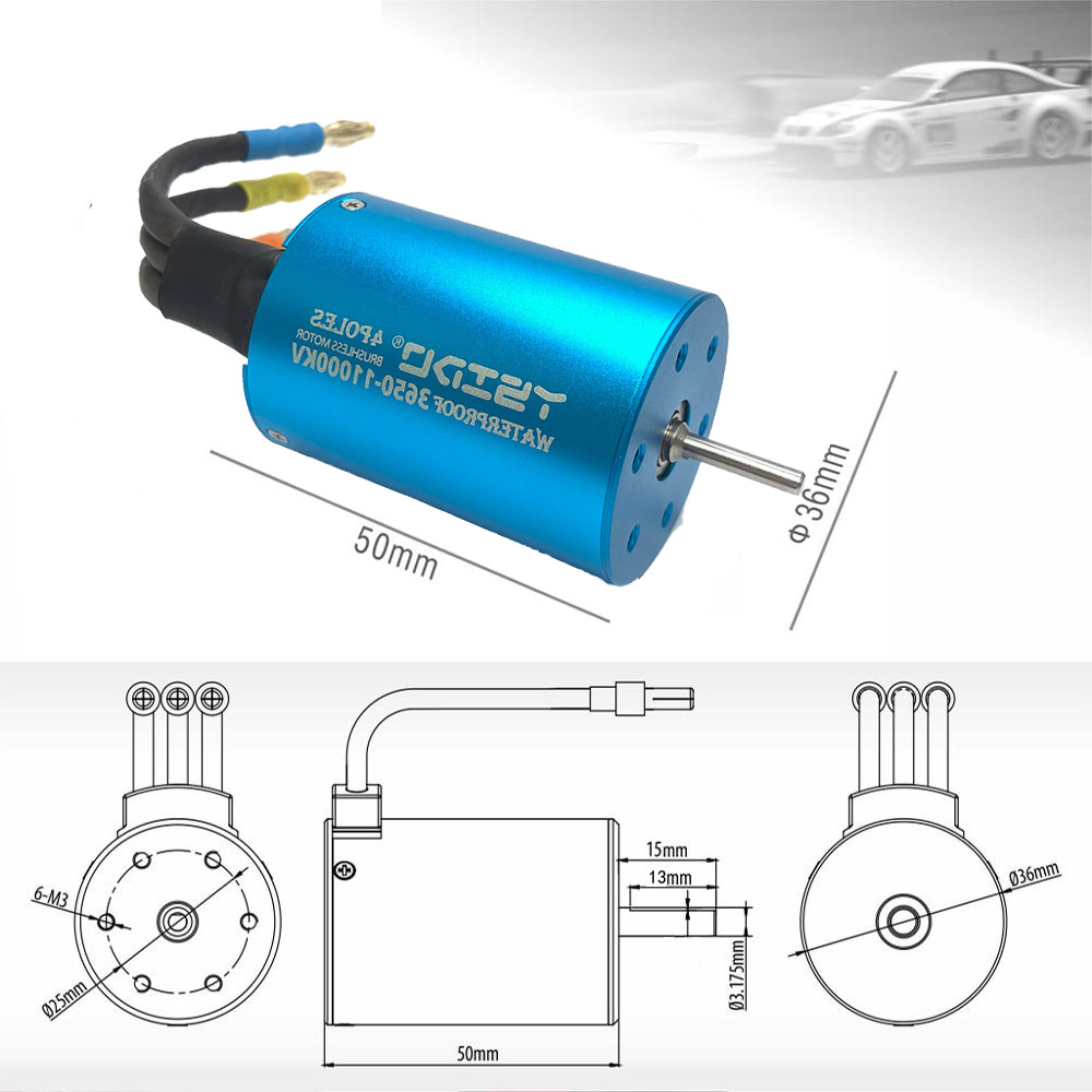YSIDO 3650 Brushless Motor 60A - Brushless Motor 3650 reseña y precio