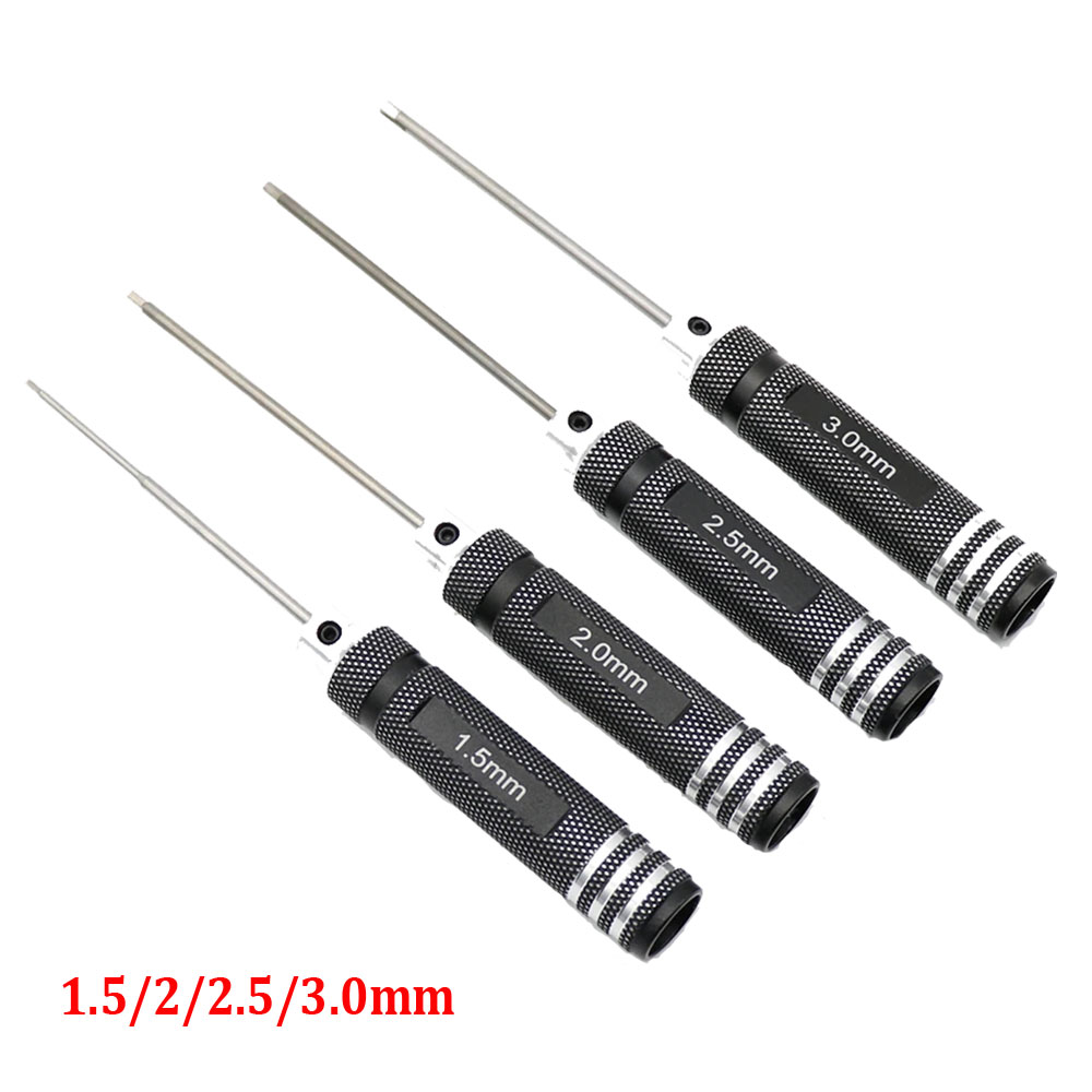 4PCS 1.5/2/2.5/3.0mm Black Hex - Rc Hobby Electric Screwdriver reseña y precio