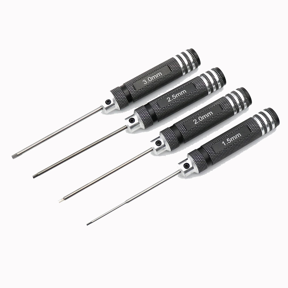 4PCS 1.5/2/2.5/3.0mm Black Hex - Rc Hobby Electric Screwdriver reseña y precio