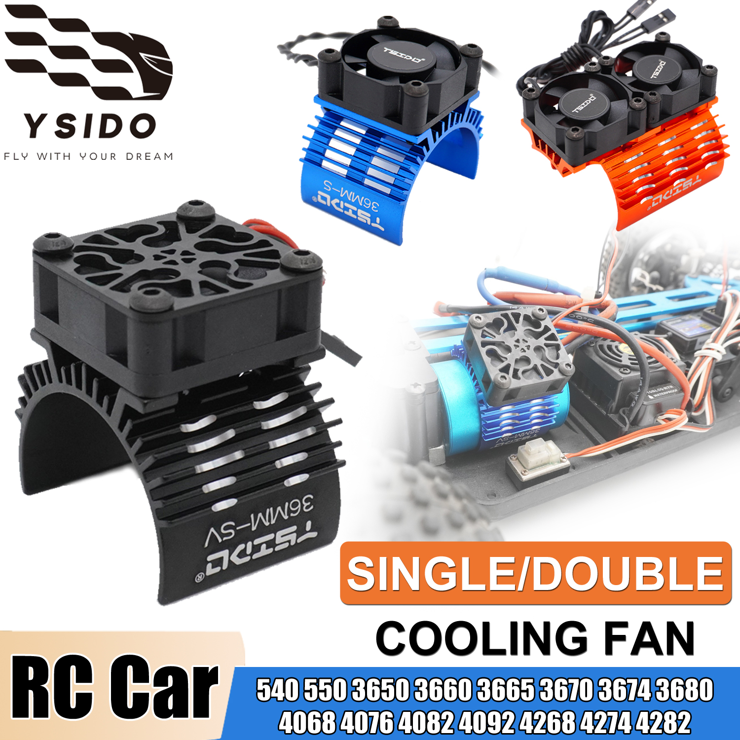 YSIDO 30/36/40-42mm RC Motor H - Brushless Motor 3650 reseña y precio