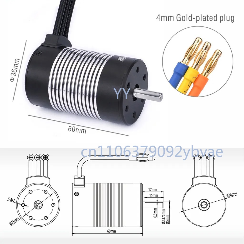 3650 Waterproof Brushless Moto - Brushless Motor 3650 reseña y precio