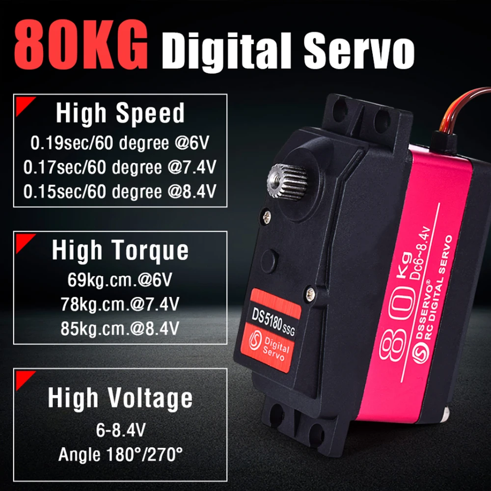 Dsservo Waterproof DS5180 80KG - Rc Hobby Shops reseña y precio