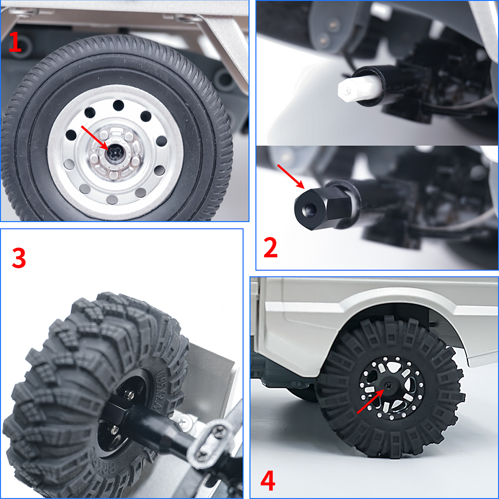 TRINOOD 4Pcs Aluminum Alloy 5m - Wheel Hex Adapter reseña y precio