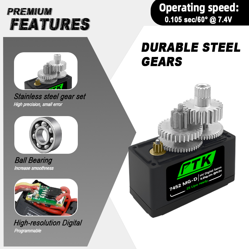 PTK 7452 MG-D 9g Digital Servo - Rc Hobby Shops reseña y precio