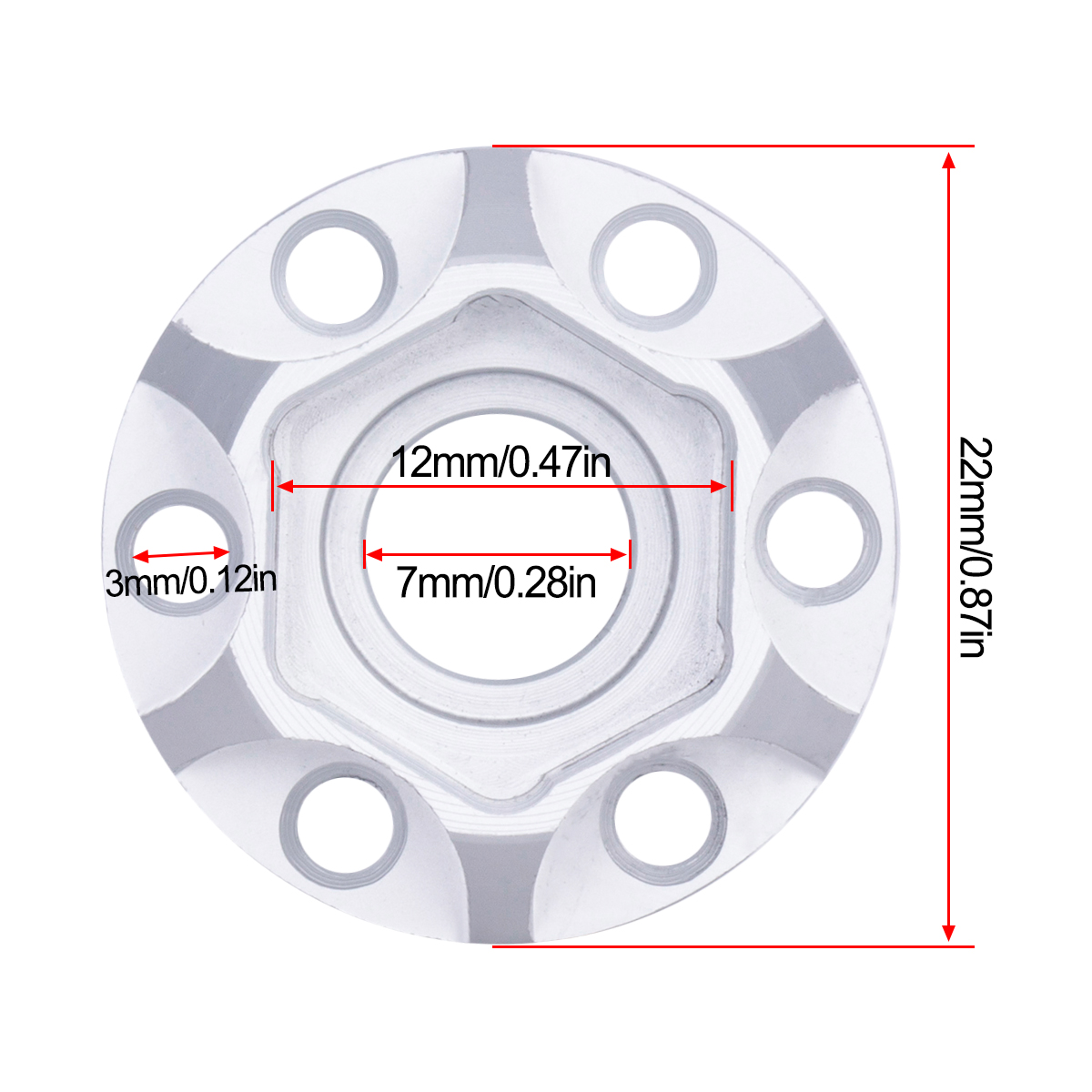 Aluminum Wheel Hex Hub 6/9/12/ - Wheel Hex Adapter reseña y precio